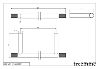 Treemme 22mm Полотенцедержатель 30 см, подвесной, цвет: нержавеющая сталь IT8324ISZZZZ