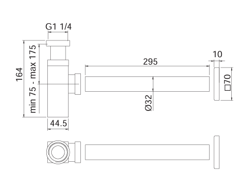 Treemme Shower Сифон для раковины латунный, цвет: chrome IT0465CCZZZZ