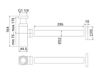 Treemme Shower Сифон для раковины латунный, цвет: chrome IT0465CCZZZZ