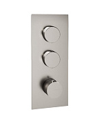 Treemme 22mm Смеситель для душа термостат. встр., 2 потреб., внешняя часть, цвет: нержавеющая сталь RWIT6086IS35