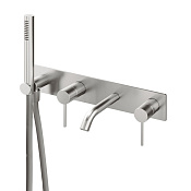 Treemme 40mm Смеситель для душа встраиваемый, 2 потребителя, внешняя часть, цвет: нержавеющая сталь RWIT13D7IS03