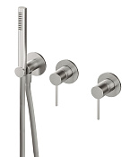 Treemme 40mm Смеситель для душа встраиваемый, 2 потребителя, внешняя часть, цвет: нержавеющая сталь RWIT13D9IS01