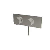 Treemme 40mm Смеситель для душа встраиваемый, 2 потребителя, внешняя часть, цвет: нержавеющая сталь RWIT13E2IS01