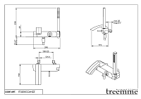 Treemme Arche Смеситель для ванны настенный, ручной душ, длина излива 17,3 см, цвет: chrome IT0200CCAHZZ