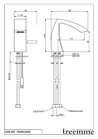 Treemme Arche Смеситель для биде, без донного клапана, цвет: chrome IT0222CCAHZZ