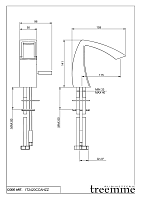 Treemme Arche Смеситель для биде, без донного клапана, цвет: chrome IT2422CCELZZ