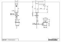 Treemme Klab Смеситель для биде, с донным клапаном, цвет: chrome IT2720CCKLZZ