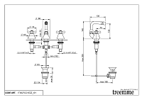 Treemme Romantica Смеситель для биде, с донным клапаном, цвет: chrome IT3627CCPVZZ
