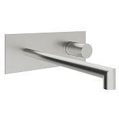 Treemme 28mm Смеситель для раковины встраиваемый, внешняя часть, излив 22см, цвет: нержавеющая сталь RWIT3BA6ISG1