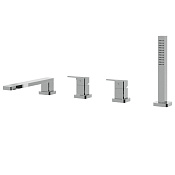 Treemme PA36 Смеситель на борт ванны на 4 отверстия, с ручным душем, внешняя часть, цвет: chrome IT8B68CCQFZZ