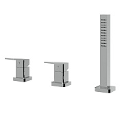 Treemme PA36 Смеситель на борт ванны на 3 отверстия, с ручным душем, внешняя часть, цвет: chrome IT8B69CCQFZZ