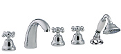 Treemme Romantica Смеситель на борт ванны на 5 отверстий, с ручным душем, внешняя часть, цвет:chrome IT3606CCPVZZ