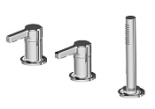 Treemme Aurelia Смеситель на борт ванны на 3 отверстия, с ручным душем, внешняя часть, цвет: chrome IT2C69CCAUZZ