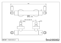 Treemme Old Italy Смеситель для душа термостатический накладной, цвет: chrome IT4488CCSOZZ