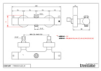 Treemme Up+ Смеситель для душа термостатический накладной, цвет: chrome IT5853CCVLZZ