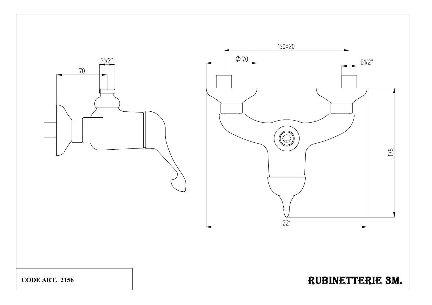 Treemme Piccadilly Смеситель для душа накладной, цвет: chrome IT2156CCPYZZ
