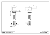 Treemme 40mm Смеситель для раковины настольный управляющий, цвет: нержавеющая сталь RWIT1368IS01