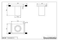 Treemme 22mm Стакан с держателем подвесной, цвет: нержавеющая сталь IT8304ISZZZZ