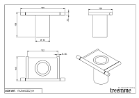 Treemme 22mm Стакан с держателем подвесной, цвет: нержавеющая сталь IT4Z04ISZZZZ