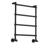 Margaroli Sole 442 Полотенцесушитель водяной для ГВС 53,5х71h (int 47), нижнее, цвет: matt black 4424704(26)BLN