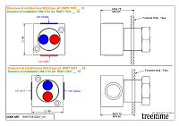 Treemme 22mm Встраиваемая часть настенного смесителя для раковины RWIT7051ZZ07