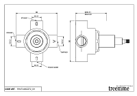 Treemme Shower Встраиваемый дивертор на 2 потребителя RWIT4465ZZ72