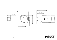 Treemme 22mm Встраиваемая часть настенного смесителя для раковины RWIT6351CC70
