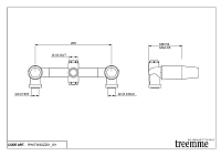 Treemme 22mm Встраиваемая часть настенного смесителя для раковины RWIT3652ZZ01