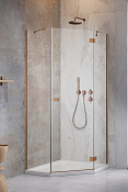 Radaway Essenza PTJ Душевая дверь, правая, прозрачная 6 мм, 62х200h см, цвет: brushed copper 1385010-93-01R