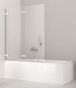 Radaway Arta PND Шторка на ванну складная, прозрачная 8 мм, 130х150h см, цвет: хром глянцевый 210213-01R