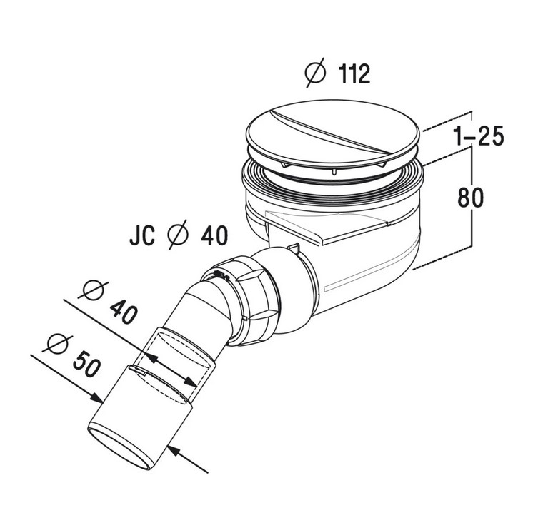 Radaway Сифон для душевого поддона, самоочищающийся, пластиковый, цвет: белый TB90P White