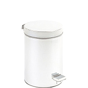 Nofer Ведро для мусора с педалью напольное, 3 литра, цвет: белый 09100.03.W