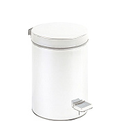 Nofer Ведро для мусора с педалью напольное, 5 литров, цвет: белый 09100.05.W