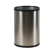 Nofer Ведро для мусора без крышки напольное, 10 литров, цвет: нержавеющая сталь 14096.2.S