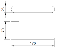 Nofer Capri Держатель запасных рулонов, подвесной, цвет: черный матовый 16229.N