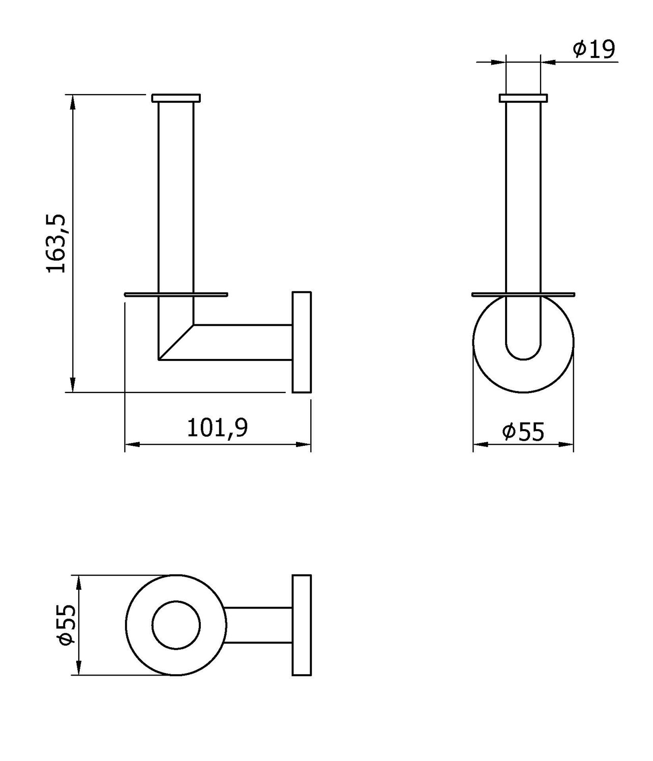Nofer Niza Держатель запасных рулонов, подвесной, цвет: нержавеющая сталь брашированная 16869.S