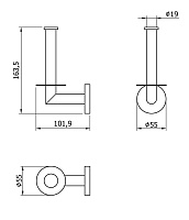Nofer Niza Держатель запасных рулонов, подвесной, цвет: нержавеющая сталь брашированная 16869.S