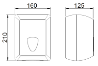 Nofer Black Держатель туалетной бумаги для общественных мест, подвесной, цвет: черный матовый 04030.N