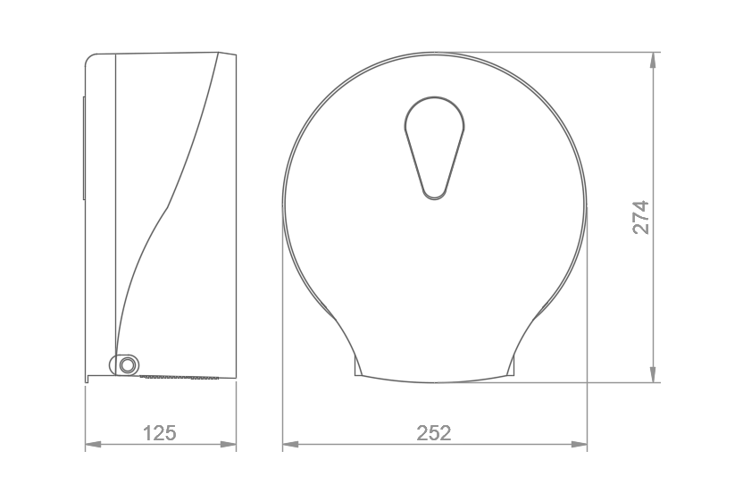 Nofer Держатель туалетной бумаги для общественных мест, подвесной, цвет: белый 05004.W