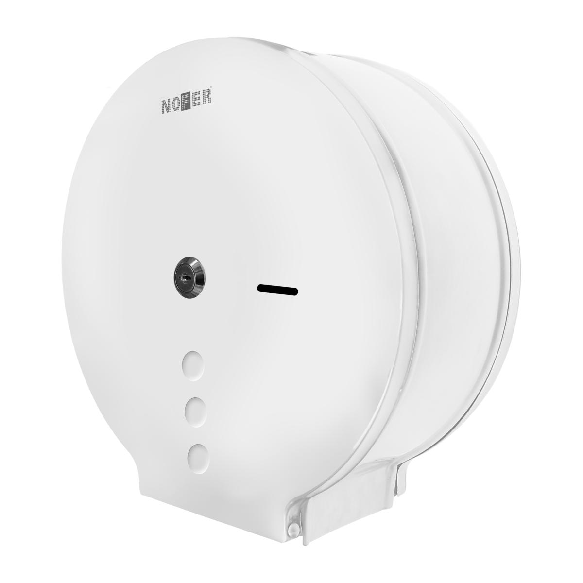 Nofer Держатель туалетной бумаги для общественных мест, подвесной, цвет: белый 05006.W