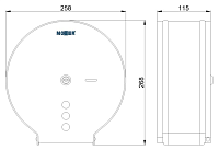 Nofer Держатель туалетной бумаги для общественных мест, подвесной, цвет: белый 05006.W