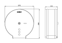 Nofer Держатель туалетной бумаги глянцевый для общественных мест, подвесной, цвет: хром 05006.XL.B