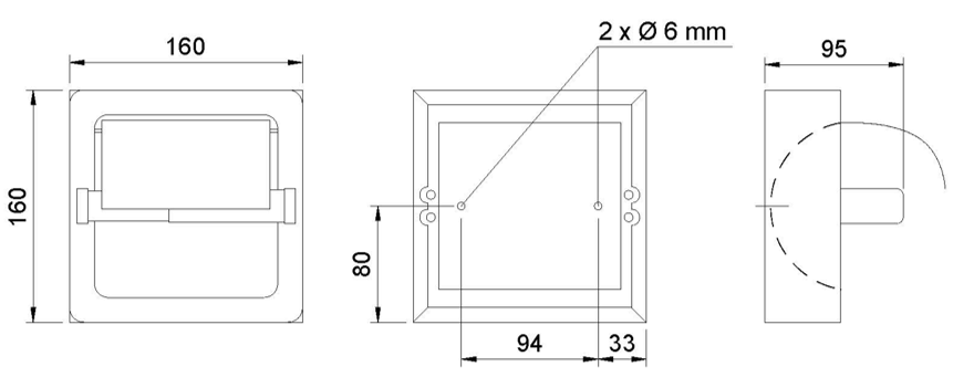 Nofer Держатель туалетной бумаги глянцевый с крышкой, подвесной, цвет: хром 05007.B