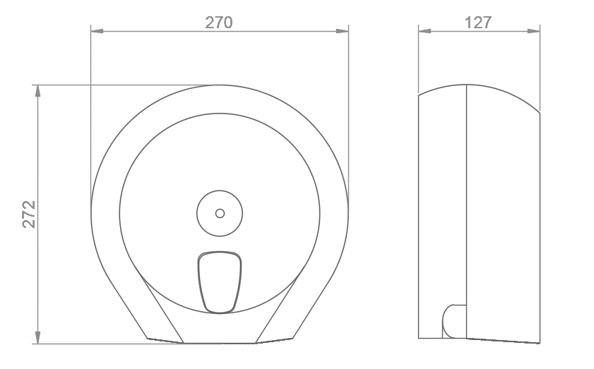 Nofer Black Держатель туалетной бумаги для общественных мест, подвесной, цвет: черный матовый 05010.N