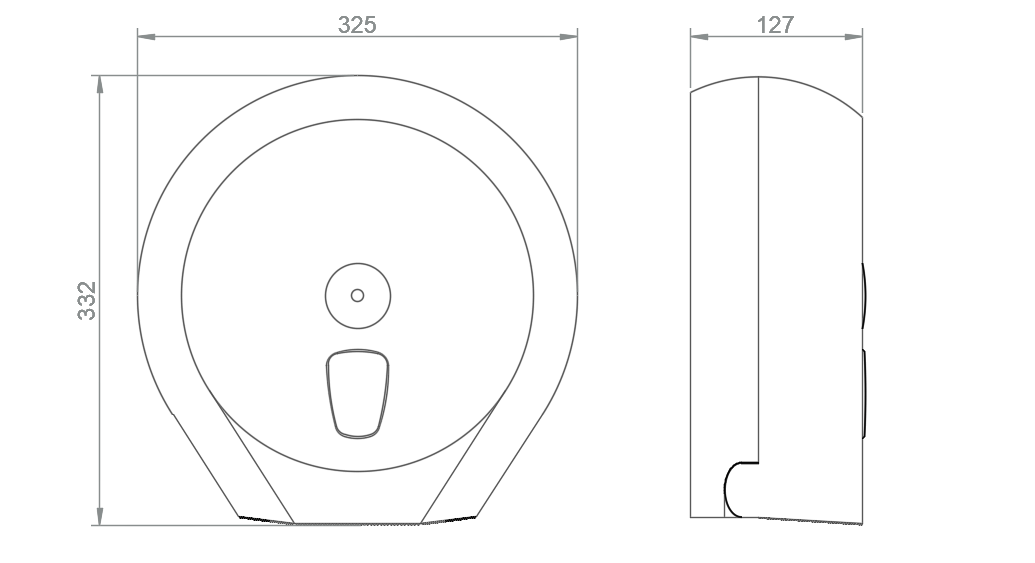 Nofer Black Держатель туалетной бумаги для общественных мест, подвесной, цвет: черный матовый 05011.N
