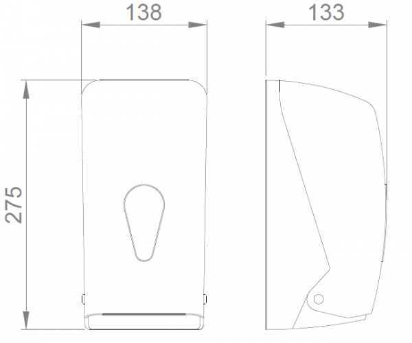 Nofer Держатель туалетной бумаги для общественных мест, подвесной, цвет: синий 05118.T