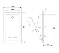 Nofer Держатель туалетной бумаги для общественных мест, встр. в стену, цвет: нержавеющая сталь браш. 05202.S