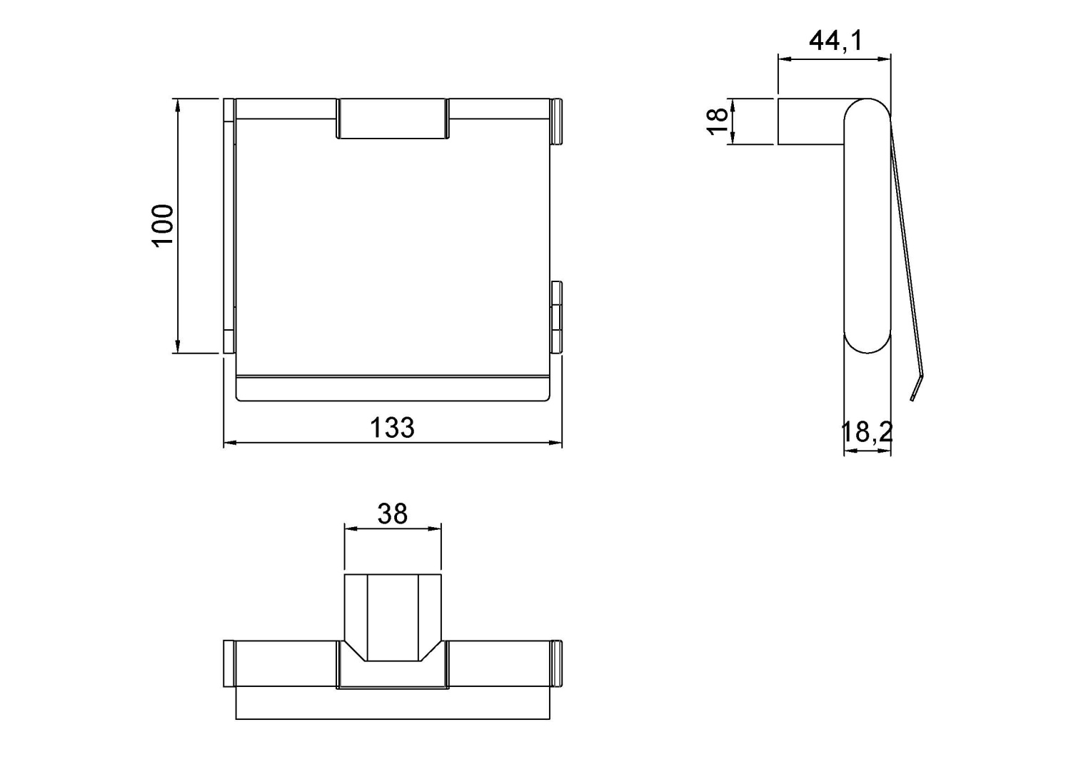 Nofer Santorini Держатель туалетной бумаги с крышкой, подвесной, цвет: хром 16333.B