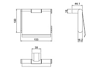 Nofer Santorini Держатель туалетной бумаги с крышкой, подвесной, цвет: хром 16333.B