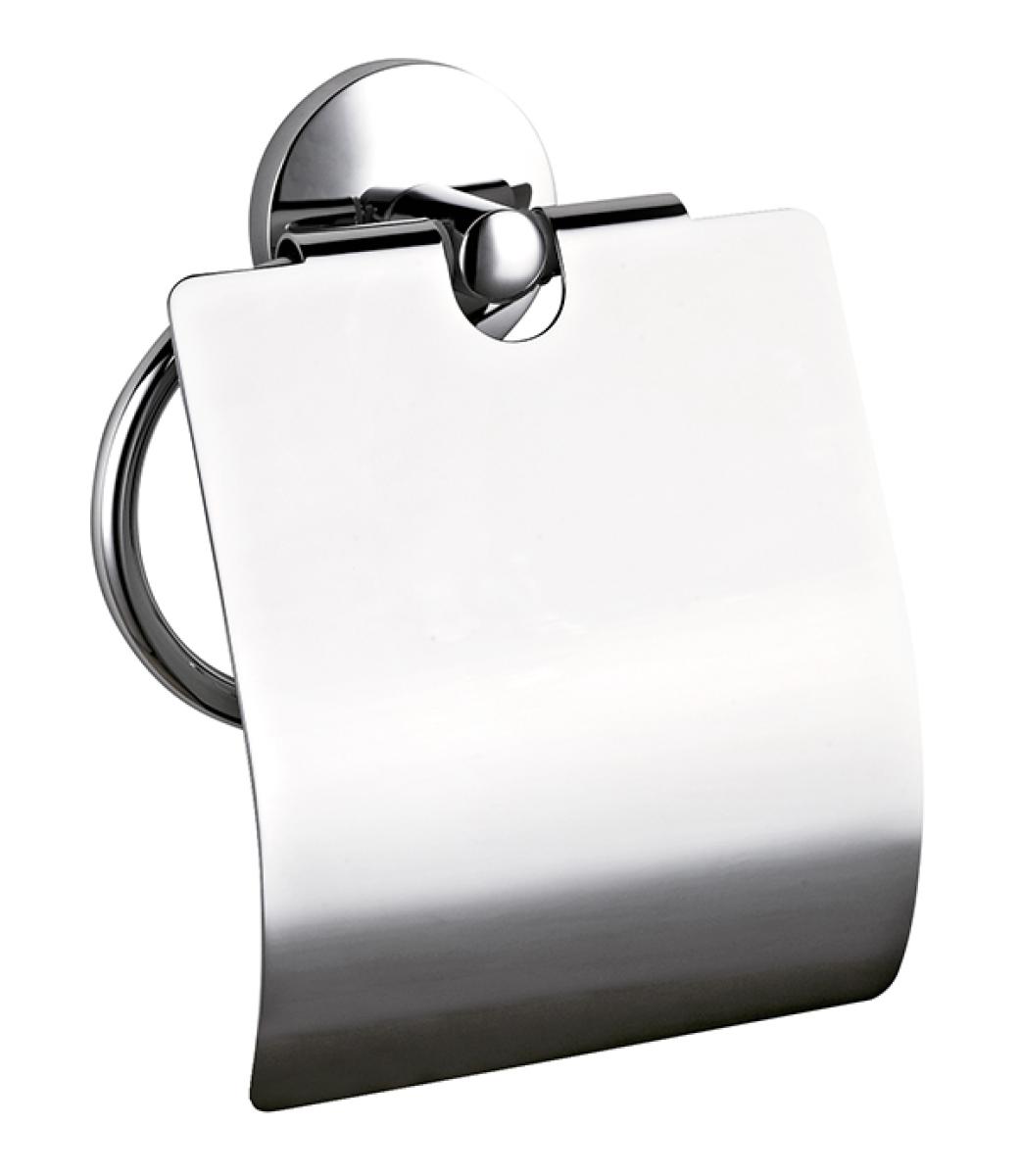 Nofer Monaco Держатель туалетной бумаги с крышкой, подвесной, цвет: хром 16374.B